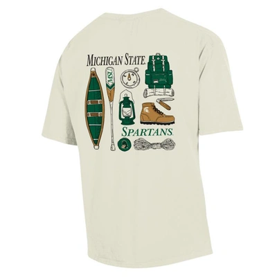 Shop Comfort Wash Cream Michigan State Spartans Camping Trip T-shirt