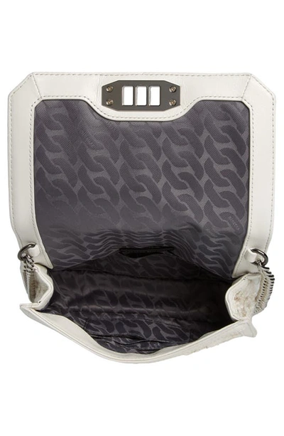 Shop Rebecca Minkoff Small Love Leather & Bouclé Crossbody Bag In Camel/ Paper