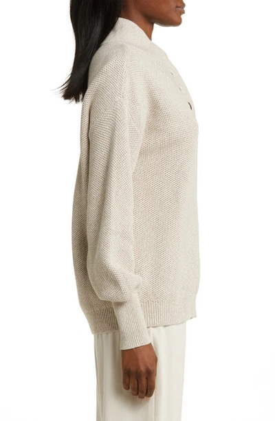 Lunya Cozy Cotton Silk Tops In Oat Marl