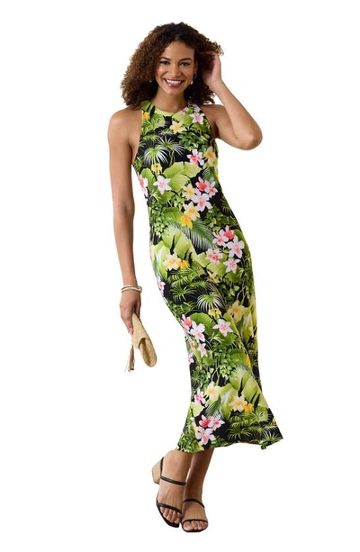 Shop Tommy Bahama Jasmina Floral Midi Dress In Green Multi