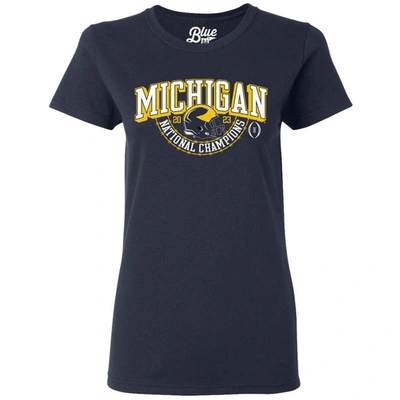 Blue 84 Navy Michigan Wolverines College Football Playoff 2023 National Champions Gold Dust Schedul In Navy