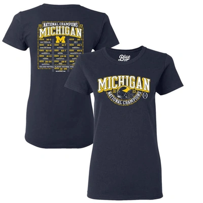 Blue 84 Navy Michigan Wolverines College Football Playoff 2023 National Champions Gold Dust Schedul In Navy