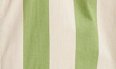 Shop Levi's Skateboarding Oversize Stripe Short Sleeve Button-down Shirt In Mixed Up Green White