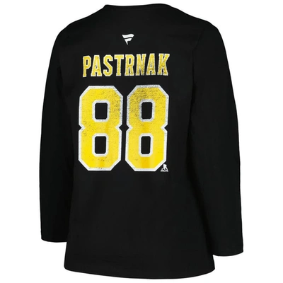 Shop Profile David Pastrnak Black Boston Bruins Plus Size Name & Number Long Sleeve T-shirt