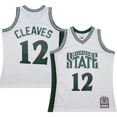 Shop Mitchell & Ness Mateen Cleaves White Michigan State Spartans 125th Basketball Anniversary 1999 Throw