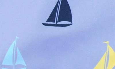 Ruggedbutts Kids' Sailboat Print Swim Trunks In Down By The Bay