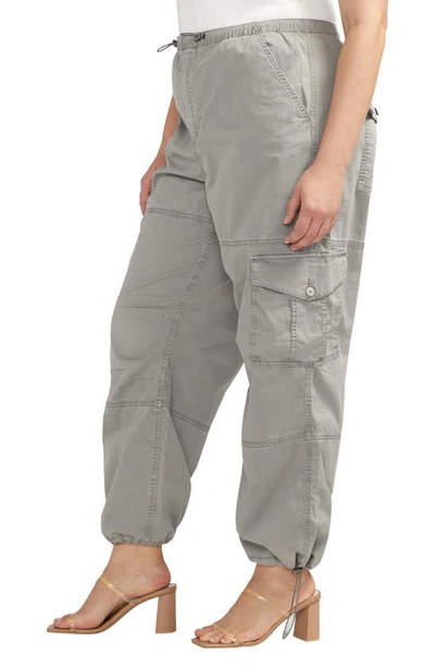 Shop Silver Jeans Co. Parachute Cargo Pants In Cement