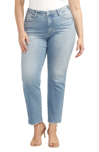 Shop Silver Jeans Co. Isbister High Waist Straight Leg Jeans In Indigo