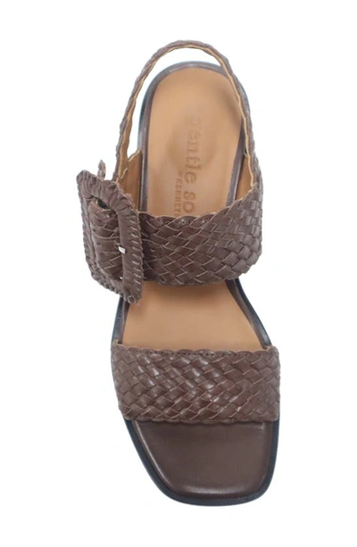 Shop Gentle Souls By Kenneth Cole Madylyn Slingback Sandal In Chocolate Leather
