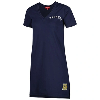 Shop Mitchell & Ness Navy New York Yankees Cooperstown Collection V-neck Dress