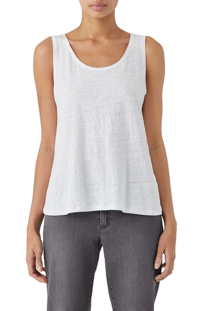 Eileen Fisher System Ivory Silk Crepe Top