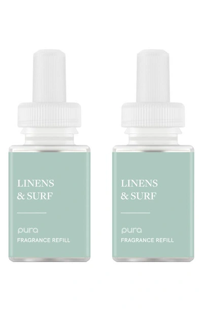 Pura Yuzu Citron & Linens & Surf Smart Diffuser & Fragrance Set In White