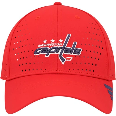 Shop Adidas Originals Adidas Red Washington Capitals Laser Perforated Aeroready Adjustable Hat