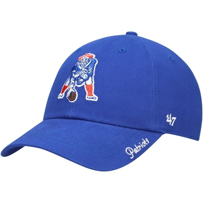 Shop 47 ' Royal New England Patriots Miata Clean Up Legacy Adjustable Hat