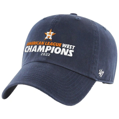 Shop 47 ' Navy Houston Astros  2022 Al West Division Champions Clean Up Adjustable Hat