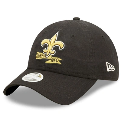 Shop New Era Black New Orleans Saints 2022 Sideline Adjustable 9twenty Hat