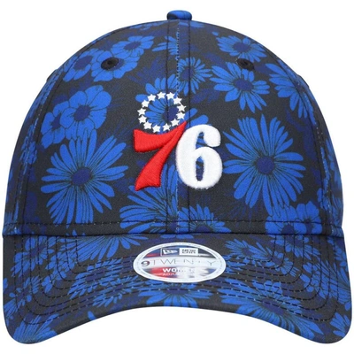 Shop New Era Royal Philadelphia 76ers Blossom 2.0 9twenty Adjustable Hat