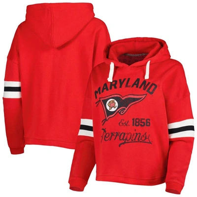 Shop Pressbox Red Maryland Terrapins Super Pennant Pullover Hoodie