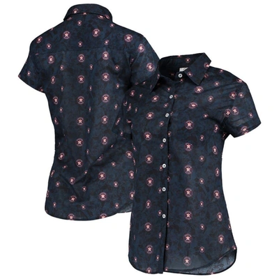 Shop Foco Navy Houston Astros Floral Button Up Shirt