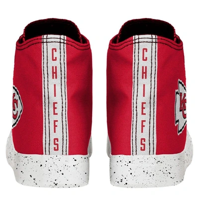 Shop Foco Kansas City Chiefs Paint Splatter High Top Sneakers In Red