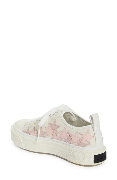Amiri Stars Low-top Canvas Platform Sneakers In White