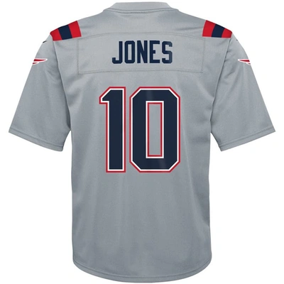 Shop Nike Youth  Mac Jones Gray New England Patriots Inverted Game Jersey