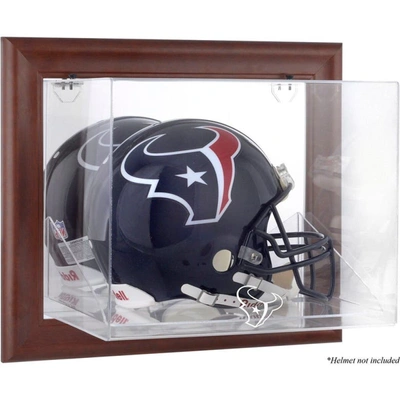 Shop Fanatics Authentic Houston Texans Brown Framed Wall-mountable Logo Helmet Case