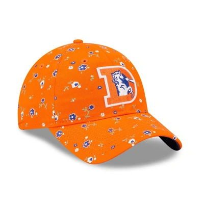 Shop New Era Orange Denver Broncos  Floral 9twenty Adjustable Hat