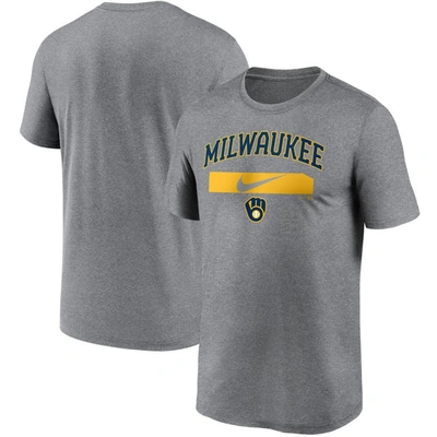 Shop Nike Gray Milwaukee Brewers City Legend Practice Performance T-shirt