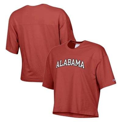 Shop Champion Crimson Alabama Crimson Tide Vintage Wash Boxy Crop T-shirt