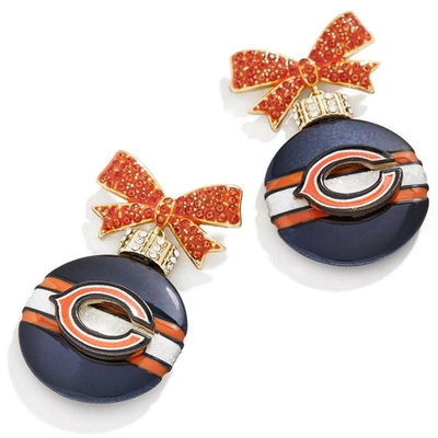 Shop Baublebar Chicago Bears Ornament Earrings In Navy