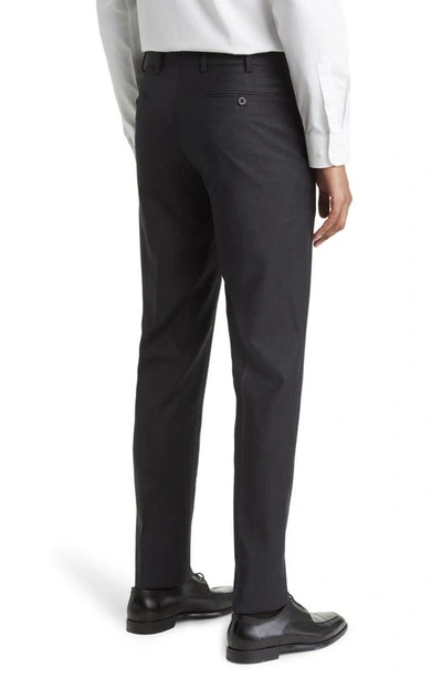 Zanella Devon Wool Straight Leg Pants In Dark Grey