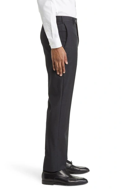 Zanella Devon Wool Straight Leg Pants In Dark Grey
