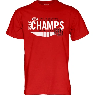 Shop Blue 84 Red Utah Utes 2022 Pac-12 Football Conference Champions Locker Room T-shirt