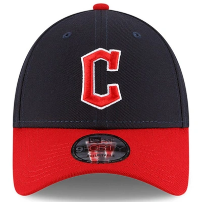 Shop New Era Navy/red Cleveland Guardians Home The League 9forty Snapback Adjustable Hat