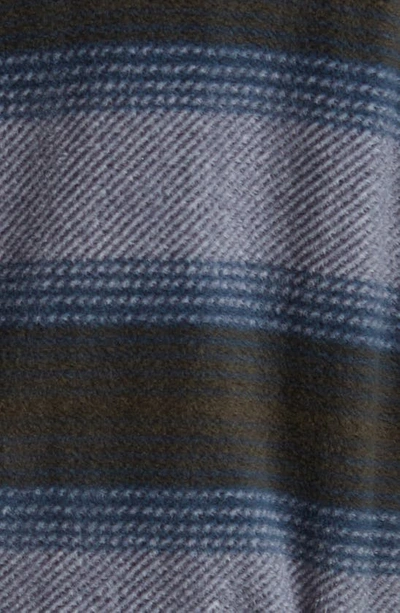 Majestic Line Up Cotton Robe In Charcoal Stripe