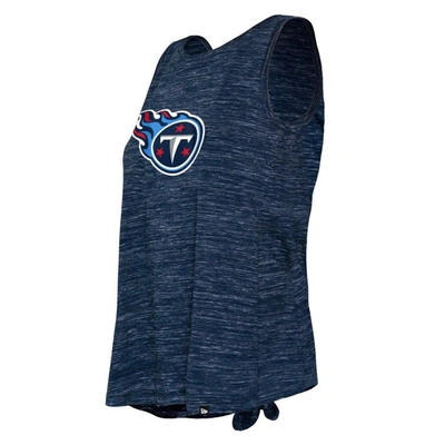 Shop New Era Navy Tennessee Titans Space Dye Tie-back Tank Top