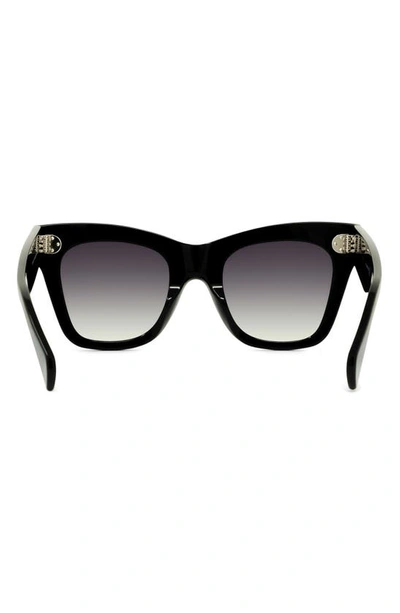 Shop Celine 50mm Polarized Square Sunglasses In Black/ Grey Polar