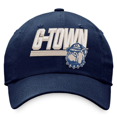 Shop Top Of The World Navy Georgetown Hoyas Slice Adjustable Hat