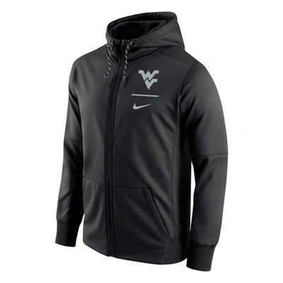 Shop Nike Black West Virginia Mountaineers Logo Stack Performance Full-zip Hoodie