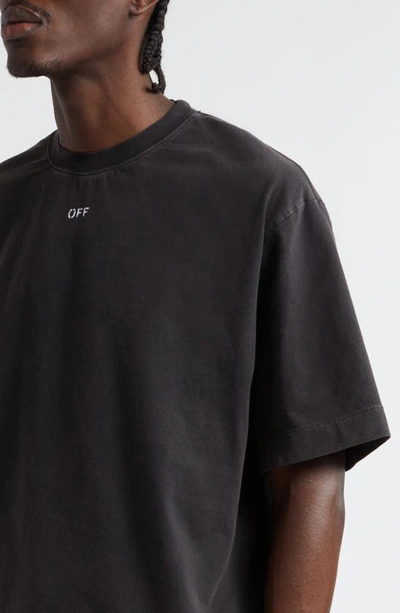 Shop Off-white Gender Inclusive Saint Matthew Cotton Graphic T-shirt In Black Grey