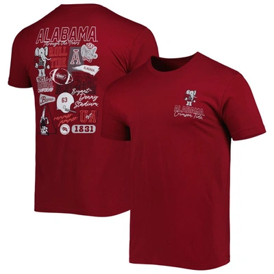 Shop Image One Crimson Alabama Crimson Tide Vintage Through The Years 2-hit T-shirt