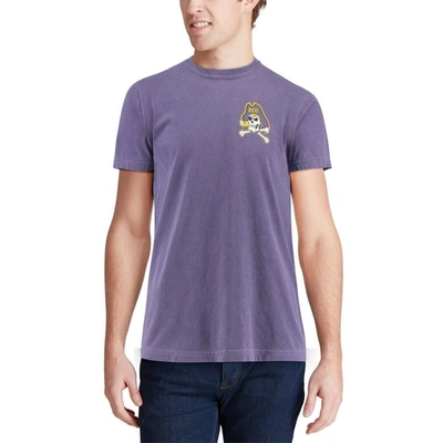 Shop Image One Purple Ecu Pirates Baseball Flag Comfort Colors T-shirt