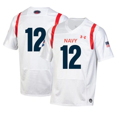 Shop Under Armour Youth  White Navy Midshipmen 2022 Special Games Replica Jersey