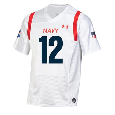 Shop Under Armour Youth  White Navy Midshipmen 2022 Special Games Replica Jersey