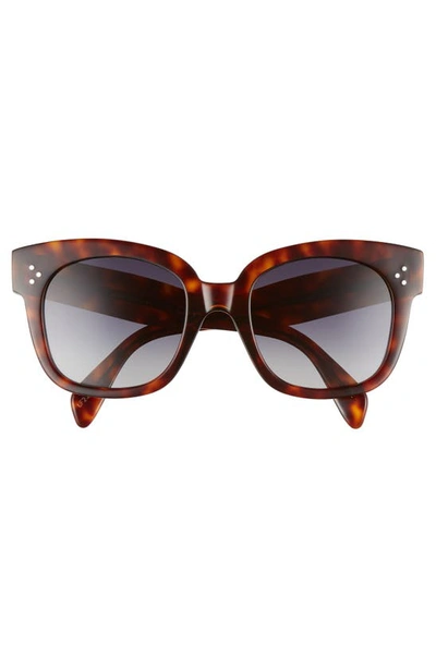 Shop Celine 54mm Square Sunglasses In Red Havan/ Smoke