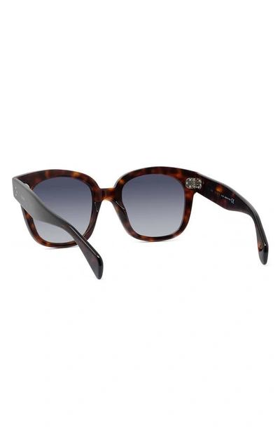 Shop Celine 54mm Square Sunglasses In Red Havan/ Smoke