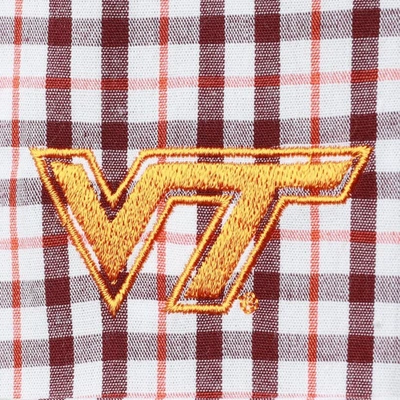 COLUMBIA COLUMBIA MAROON VIRGINIA TECH HOKIES RAPID RIVERS LOGO BUTTON-DOWN SHIRT 