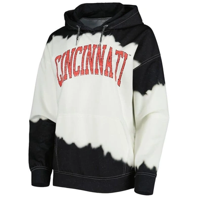 Shop Gameday Couture White/black Cincinnati Bearcats For The Fun Double Dip-dyed Pullover Hoodie