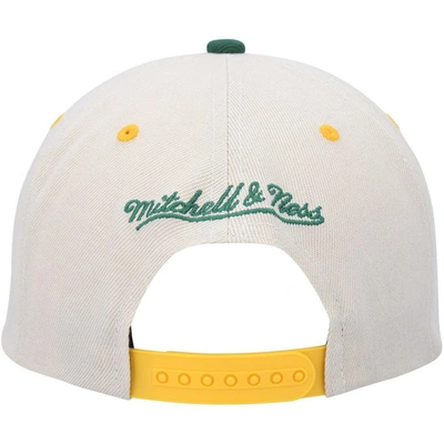 Shop Mitchell & Ness Cream/green Seattle Supersonics Hardwood Classics Pop Snapback Hat